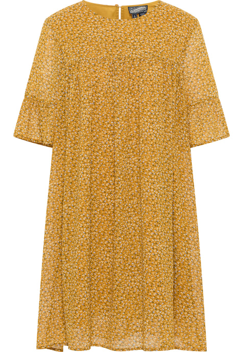 Dreimaster Kleid Damen Dunkelgelb Mehrfarbig - Image 1