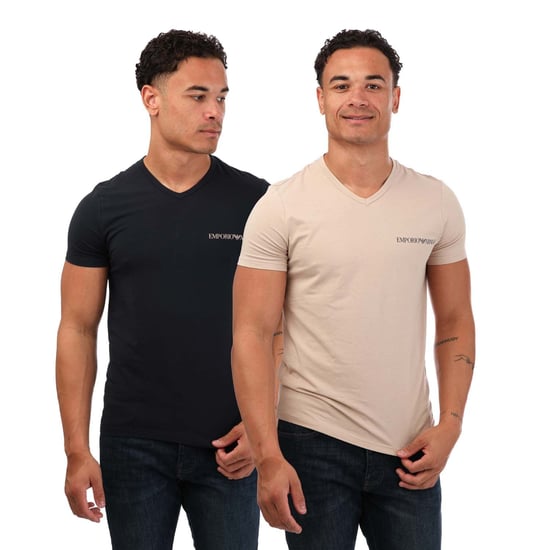 Lot 2 t-shirts Lounge col rond Emporio Armani EA7 Pour Homme en Multicolor - Image 1