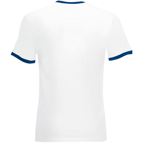 Fruit Of The Loom Herren Ringer T-Shirt (Weiß/Marineblau) - Image 2
