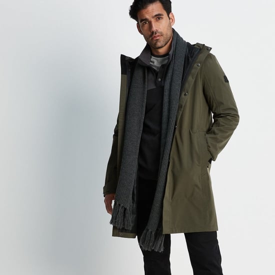 Glenton Mens Long Waterproof Jacket Moss Green
