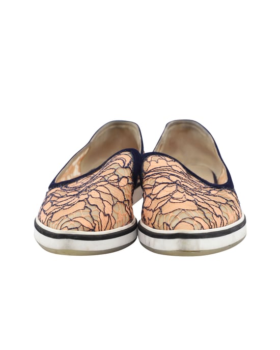Nicholas Kirkwood Alona Schnür-Spitze Loafer aus orangefarbenem Nylon - Image 3