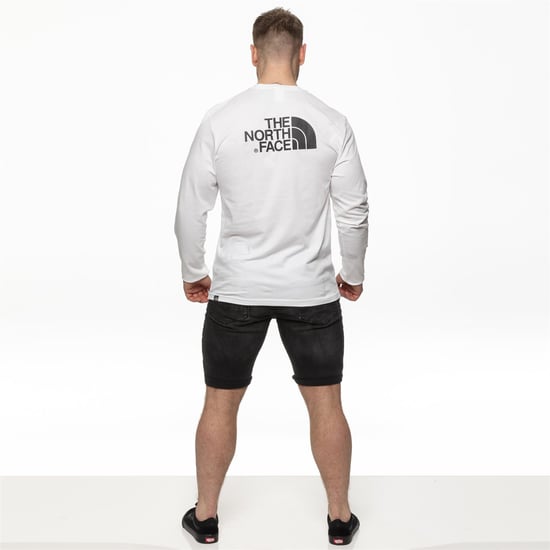 The North Face Mens Long Sleeve Easy Tee in White