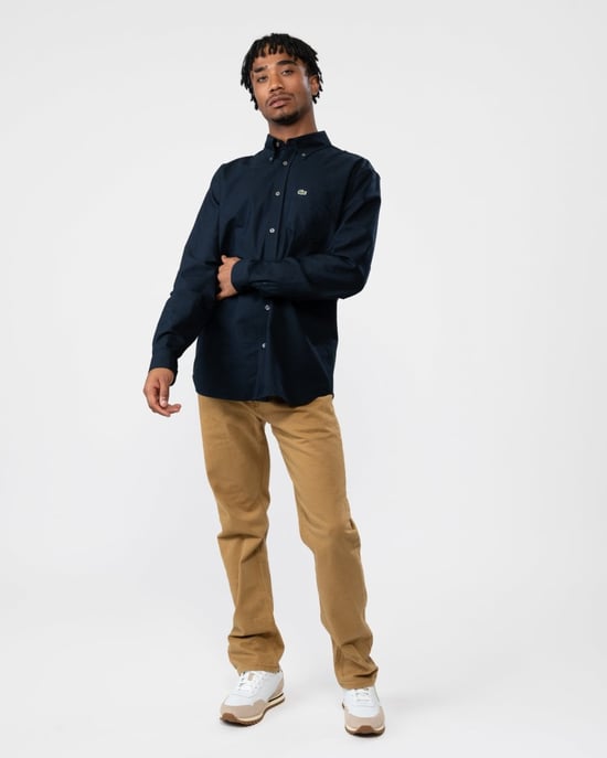 Lacoste Mens Casual Long Sleeve Woven Shirt - Image 1
