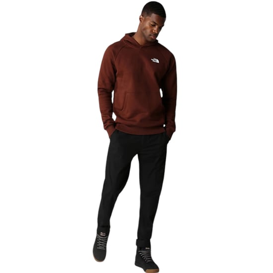 The North Face Mens Raglan Red Box Pullover Hoodie Brown