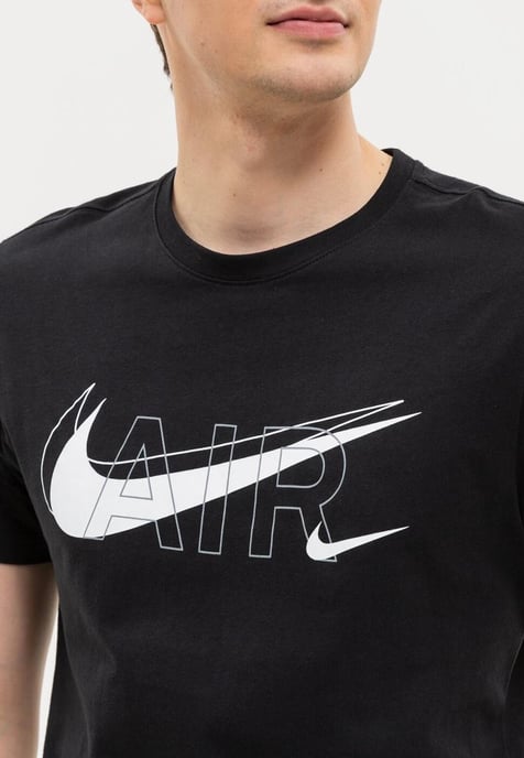 Nike Air Print Herren Sportswear Multi Swoosh T-Shirt in Schwarz - Image 3