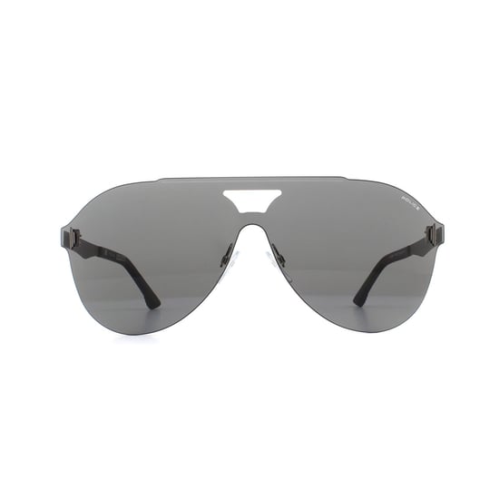Police Sunglasses SPL339 Flow 1 0627 Matte Ruthenium Smoke Grey