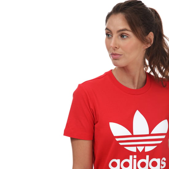 Women's adidas Originals Adicolor Classics Trefoil T-Shirt in Red