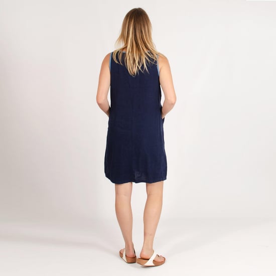 Sleeveless Linen Shift Dress