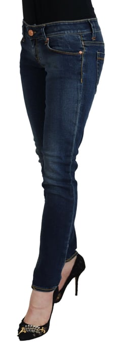 Acht Blaue Baumwoll-Hüfthose Skinny Damen Freizeitjeans - Image 2