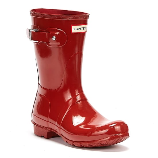 Hunter Original Gloss Short Womens Military Red Gummistiefel - Image 2