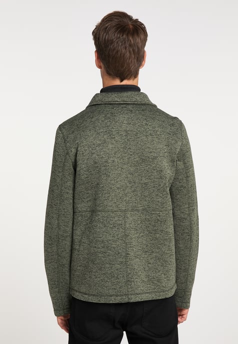 ICEBOUND Serie yuka Strickfleecejacke Herren Oliv Melange - Image 3