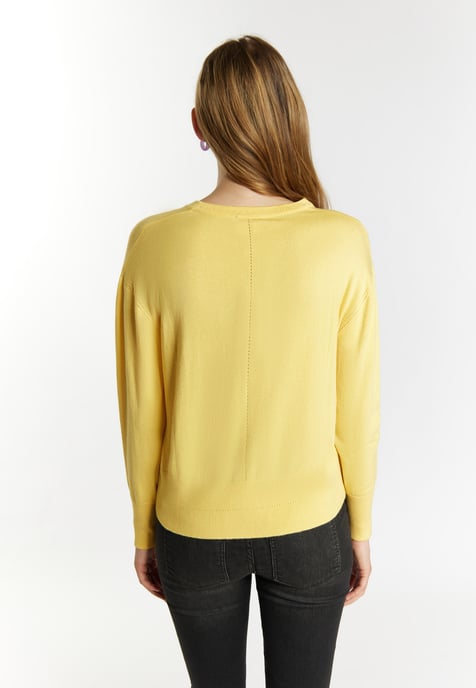 Mymo Strickpullover Damen Höllengelb - Image 4