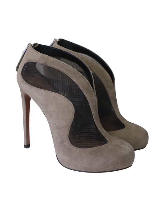 Alaïa Azzedine Stiefeletten aus grauem Wildleder - Image 3