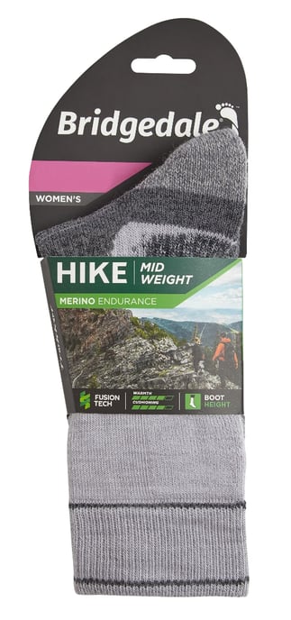 Bridgedale - Womens Wandern Midweight Merino Socken - Silber / Grau - Image 2
