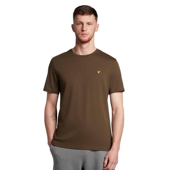 Olivgrünes T-Shirt mit Lyle & Scott-Markenlogo auf der Brust - Image 4