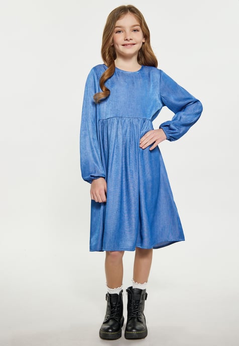 Dreimaster Kleid Mädchen (Kids) hellblauer Denim - Image 2