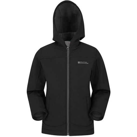 Mountain Warehouse Childrens/Kids Exodus Water Resistant Soft Shell Jacket (Schwarz) - Image 1