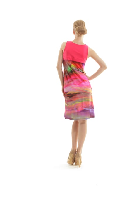Druckkleid mit quadratischem Ausschnitt - Image 3