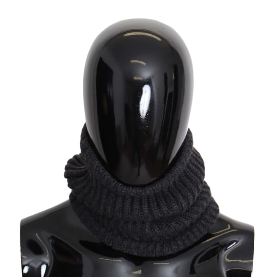 Dolce & Gabbana Schwarze Herren-Balaclava Cashmere Strick-Nackenschal-Mütze - Image 1
