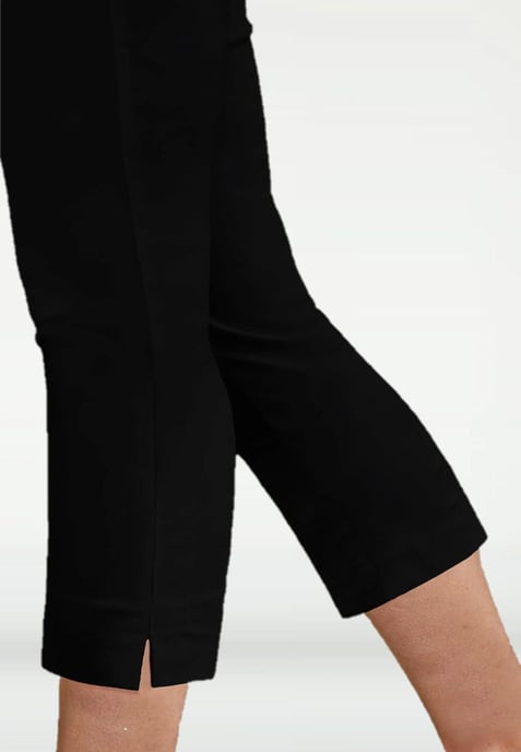 M&CO Damen Crop Stretch-Hose in Schwarz - Image 3