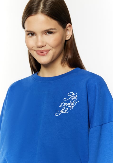 Mymo Sweatshirt kurz Damen royalblau - Image 5
