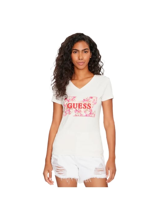Guess Damen T-Shirt Blumen - Image 1