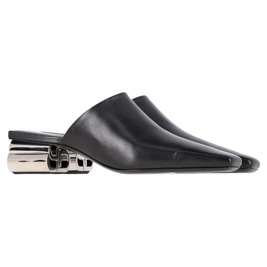 Balenciaga Typo Chrome Absatzmules aus schwarzem Leder - Image 5