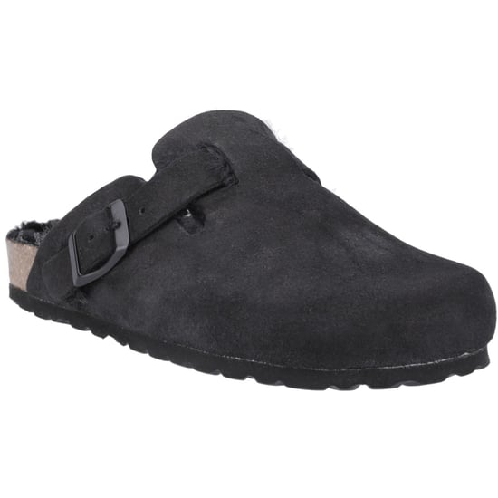 Hush Puppies Jade Leder Damen Schwarz Hausschuhe - Image 1