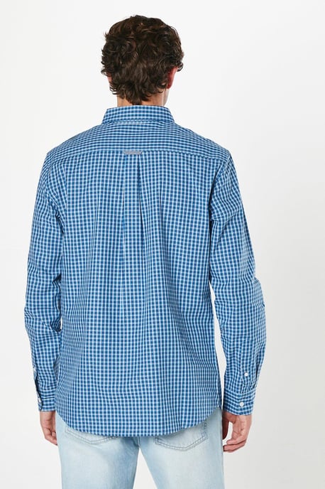 Windowpane Check Long Sleeve Shirt - Image 3