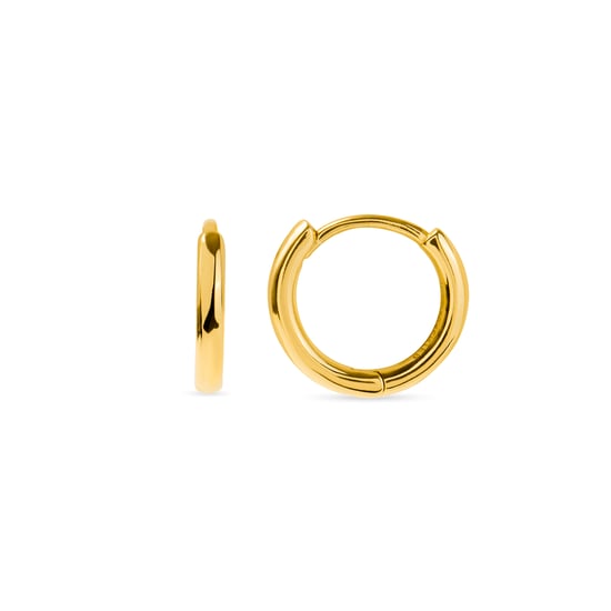 Luxenter Creolen, 925er Sterlingsilber mit 18k Gelbgold plattiert - Image 1