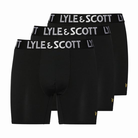 GBDieses Set von 3 Herren-Boxershorts von Lyle & Scott ist aus elastischem Material hergestellt. Der Stoff befindet sich auf dem Tailleband. Eerst passen und dann zurückkehren? Das mag, zolang je aan onze retourvoorwaarden voldoet. - Image 1