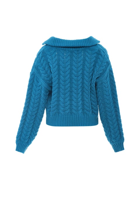 Mymo Strickjacke Damen türkis - Image 2