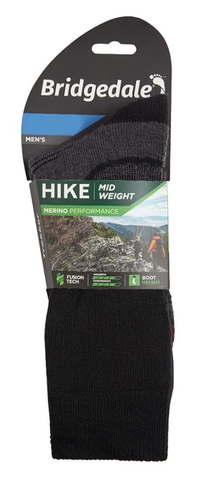 Bridgedale - Herren Wandern Midweight Merinowolle Socken - schwarz - Image 2