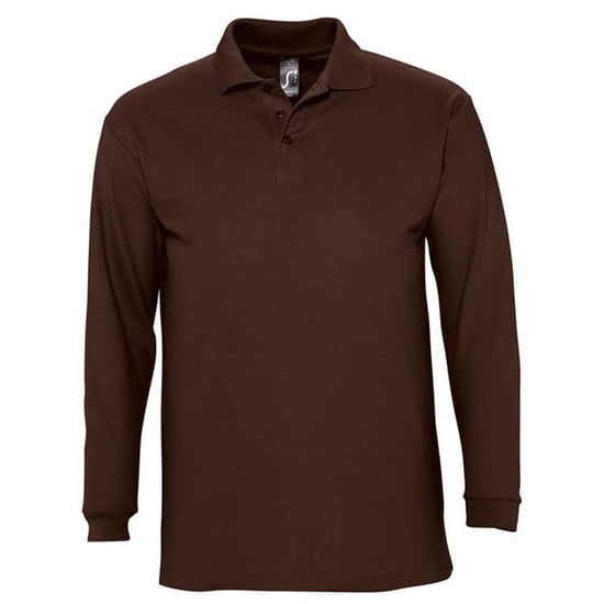 SOLS - "Winter II" Poloshirt für Herren/Damen Unisex Langärmlig (Schokolade) - Image 1
