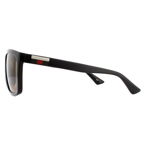 Gucci Square Mens Schwarz Braun Sonnenbrille - Image 3