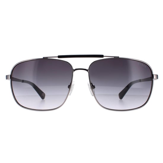 Guess Aviator Unisex Shiny Gunmetal Smoke Gradient GU5210