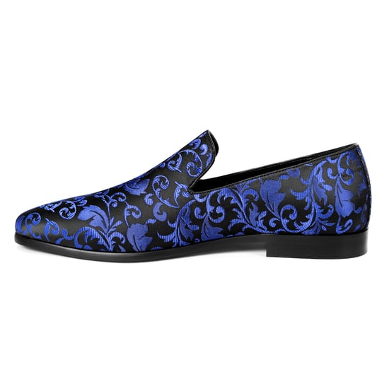 Herren Penny Loafer mit edlem Jacquard Blau - Image 3