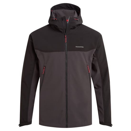 Craghoppers - "Seer" Jacke, wasserfest mit Kapuze für Herren (Schwarz/Schwarzer Pfeffer) - Image 1