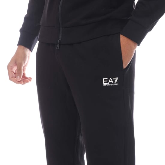 Men's Emporio Armani EA7 Full-Zip Tracksuit in Black