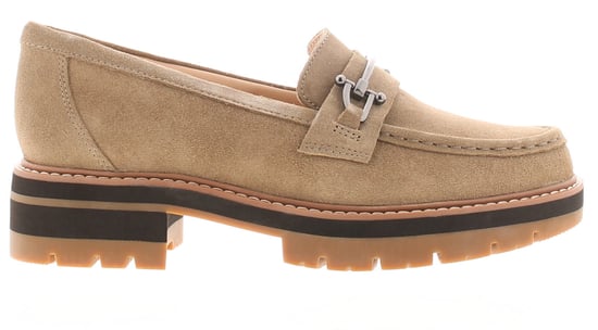 Clarks Womens Flat Shoes Orianna Bit Leather Slip On beige - Image 2