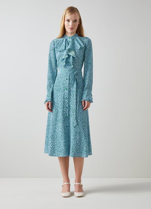 LK Bennett Soni Dresses, Green/Blue