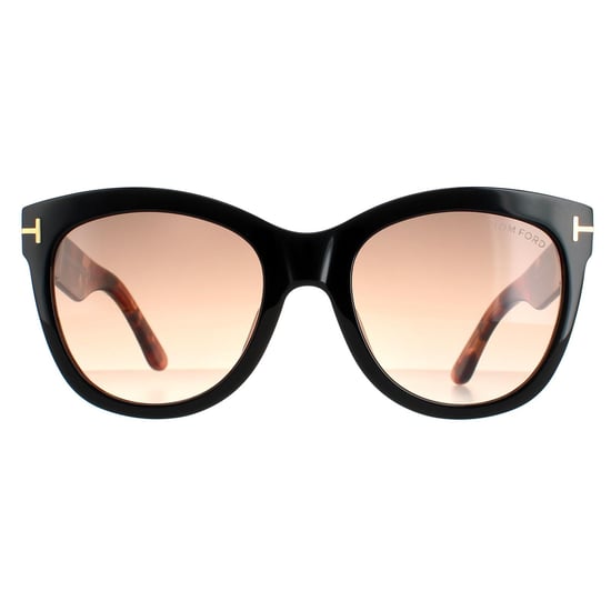 Tom Ford Cat Eye Womens Black Havana  Brown Gradient  Wallace FT0870