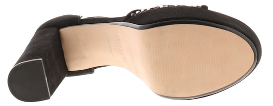 Ted Baker Damenabsätze Bexins Wildleder Leder Plateausandalen Blockabsatz Peeptoe Schwarz - Image 5