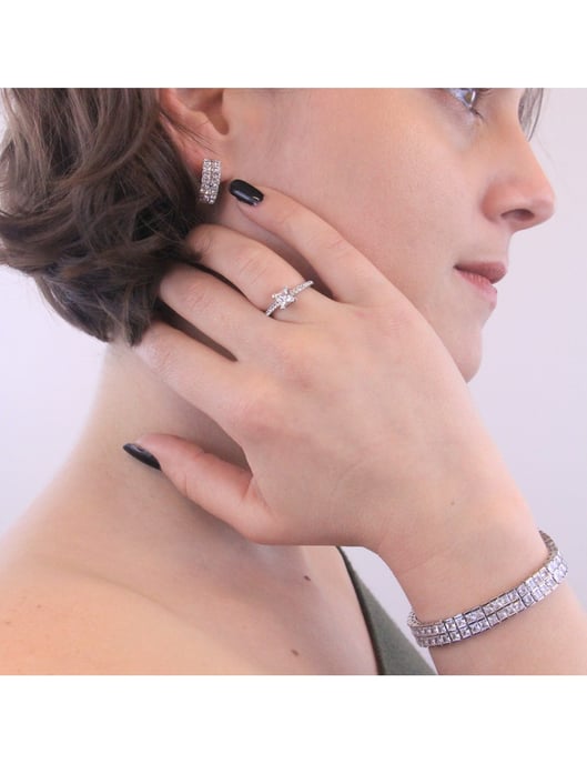 Olena Ohrringe - Silber und Kristall - Image 6