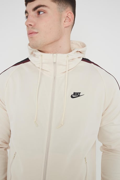 Nike Herren Tribute Poly Trainingsanzug in Creme - Image 5