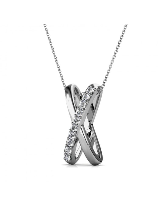 X Duo-Anhänger - Silber und Kristall - Image 3