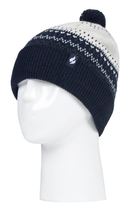 HEAT HOLDERS - Damen / Frauen gestrickte Beanie Bommelmütze mit Pom Pom - Image 1