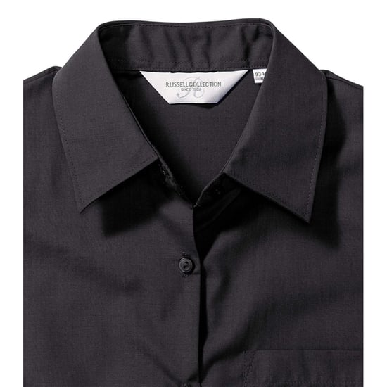 Russell Collection Damen/Herren Langarmhemd (Schwarz) - Image 2