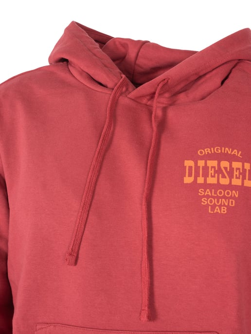 Diesel Saloon Sound Lab Logo Roter Kapuzenpullover - Image 2