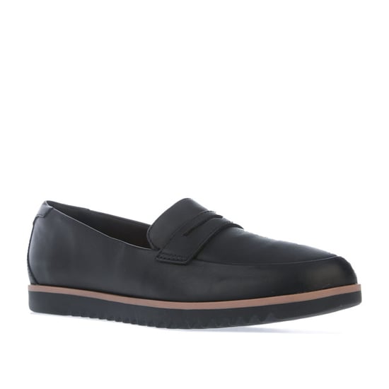 Women's Clarks Serena Terri Leather Shoes in Black